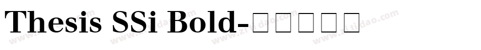 Thesis SSi Bold字体转换
